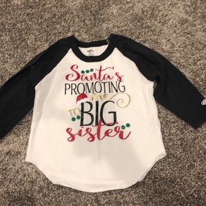 Pregnancy announcement little girls shirt